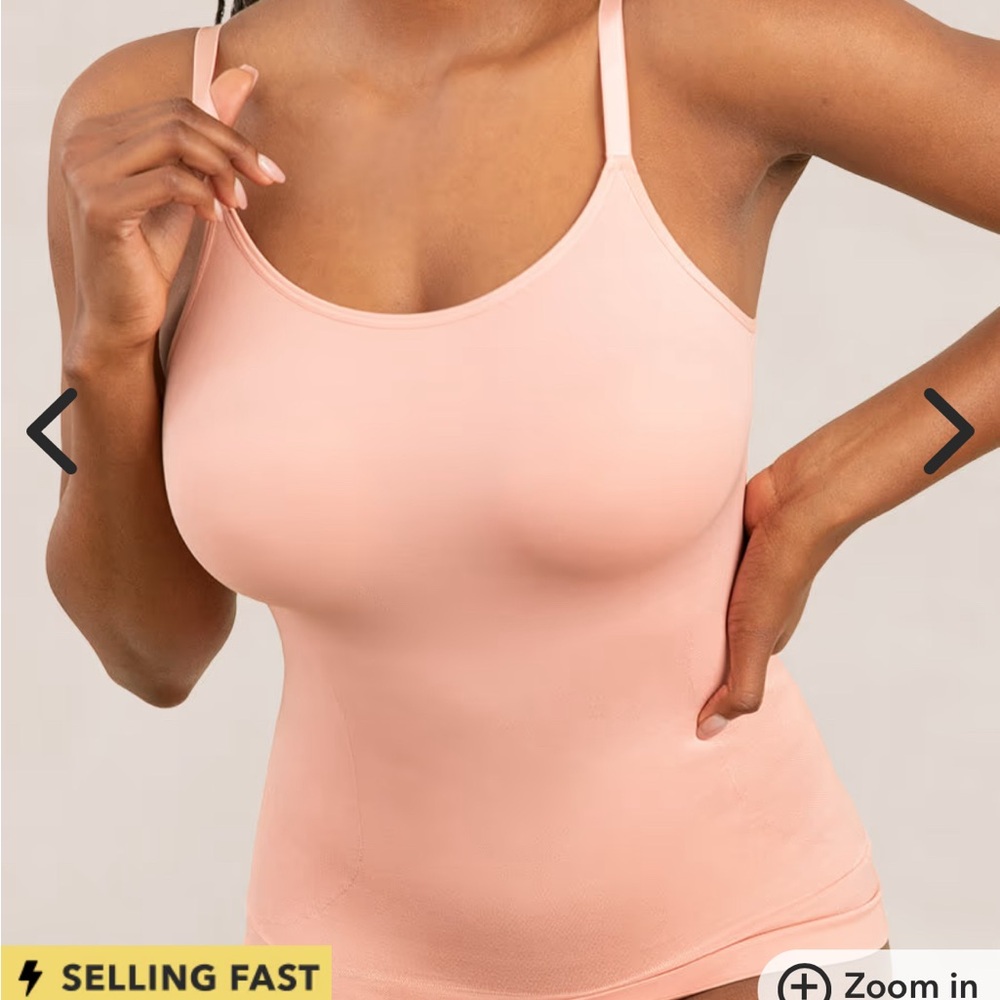 SHAPERMINT All day Everyday scoop neck cami in Rose tan